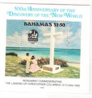 Bahamas 1992 Discovery Of America 500th Anniversary Columbus Monument MNH - Christoffel Columbus