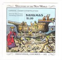 Bahamas 1989 Discovery Of America Columbus Ship Construction S/S MNH - Cristoforo Colombo