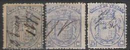 1620-3 SELLOS FISCALES DE 1875 ALFONSO XII DISTINTOS.IMPUESTO DE VENTAS.DIFERENTES,ASI APARECEN EN CATALOGO.DISTINTOS TI - Used Stamps
