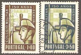 PORTUGAL - 1954,  150.º Aniversario Da Fundação Do Colégio Militar.  (Série, 2 Valores)  (o)  MUNDIFIL  Nº 800/1 - Gebruikt