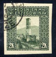 BOSNIA & HERZEGOVINA 1906 2 Kr. Imperforate Used  Michel 43U, SG 200C - Bosnie-Herzegovine