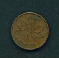 CANADA  -  1961  1 Cent  Circulated As Scan - Canada