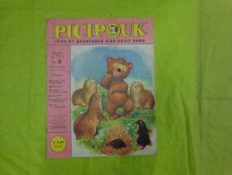 Picipouk -jeux Et Aventures D'un Petit Ours-juillet 1966 Editeur Ponzoni-iguane-jaguar-kangourou-lion - Sonstige & Ohne Zuordnung