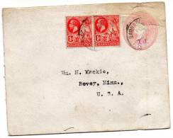 Barbados Old Cover Mailed To USA - Barbades (...-1966)