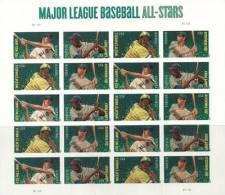 USA. Major League BaseBall ALL STARS.  Feuille Complete 20 T-p Neufs ** (Année 2012) - Sheets