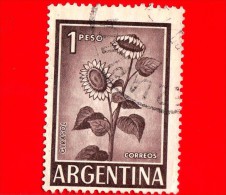 ARGENTINA - Usato - 1960 - Fiori - Girasole - Sunflower - 1 - Usados