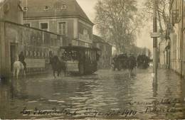 Bourges : Carte Photo Inondations 1910   Tramway A Cheval - Bourges