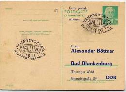 Kiállitás Takarékosság Története BUDAPEST 1961 On East German Postal Card P70 IA Private Print #2 - Marcophilie