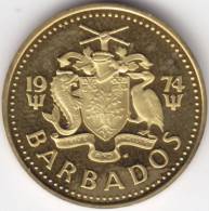 @Y@   Barbados  5 Cent 1974    PROOF    (C363) - Barbades