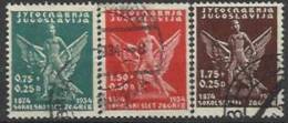 YU 1934-275-7 60A°SOKOL, YUGOSLAVIA, 3v, Used - Oblitérés