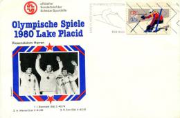 USA ENVELOPPE SOUVENIR, J.O. LAKE PLACID, VAINQUEURS SLALOM GEANT , 19/02/1980 - Hiver 1980: Lake Placid