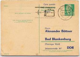 DDR P70 IA Antwort-Postkarte ZUDRUCK #2 LUFTHANSA Rostock 1961 - Cartoline Private - Usati