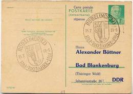 700 JAHRE RÖBEL Wappen 1961 Auf Postkarte DDR P70 IA Zudruck Böttner #2 - Briefe U. Dokumente