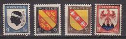 M2738 - FRANCE Yv N°755/58 ** - 1941-66 Coat Of Arms And Heraldry
