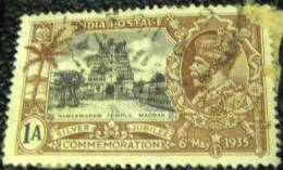 India 1935 Silver Jubilee Rameswaram Temple Madras 1a - Used - 1911-35  George V