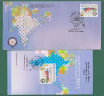 INDIA 2011 - CENSUS OF INDIA - CACHED FDC + CANCELLED BROCHURE - STATISTICS , POPULATION COINTING - AS SCAN - Briefe U. Dokumente