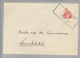 Heimat TI LIGORNETTO 1948-08-06 Aushilfsstempel Auf Grossem Briefstück - Lettres & Documents