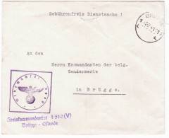 Lettre En Franchise De BRUGGE/1941 Avec Cachet "aigle" + Kreiskommandantur I/510(V)/Brügge - Ostende - WW II (Covers & Documents)