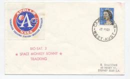 BIO SAT 3 - Singe Astronaute BONNY - AUSTRALIE - Station De Tracking  CARNARVON - 29 Juin 1969 - Europe