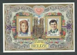 Belize BF N° 73  XX  Mariage Du Prince Andrewet De Miss Sarah Ferguson, Le  Bloc  Sans  Charnière TB - Belize (1973-...)