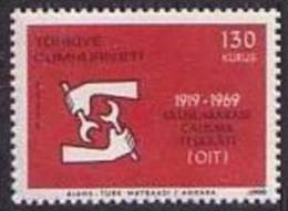 1969 TURKEY 50TH ANNIVERSARY OF INTERNATIONAL LABOR ORGANIZATION ILO MNH ** - ILO