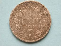 1894 - SHILLING / KM 5 ( Uncleaned Coin / For Grade, Please See Photo ) !! - South Africa