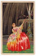 ILLUSTRATORS A. BUSI FANCY LADY BY THE WATERFALL Nr. 1000 OLD POSTCARD - Busi, Adolfo