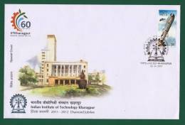 INDIA 2011 - INDIAN INSTITUTE OF TECHNOLOGY , IIT KHARAGPUR - SPECIAL COVER - BRAHMOS SUPERSONIC MISSILE - AS SCAN - Asie