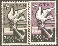 PORTUGAL - 1960,   10.º Aniversário Da OTAN.  ( Série, 2 Valores )  (o)   MUNDIFIL  Nº 849/0 - Used Stamps