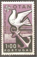 PORTUGAL - 1960,   10.º Aniversário Da OTAN.  1$00  (o)   MUNDIFIL  Nº 849 - Used Stamps