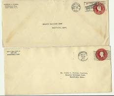 ETATS-UNIS – 1925* Lot De 10 Enveloppes E.P. ENV. 2 Cents.– Oblitérations Diverses * ALBANY – BOSTON & - Lettres & Documents