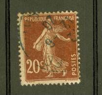 VARIÉTÉS FR 1907  N° 139 TYPE I BRUN ROUX SEMEUSE 20 C  CAMÉE 12.6.20 OBLITÉRÉ SPINK ARTHUR MAURY 20.00 € - Used Stamps