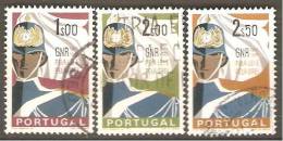 PORTUGAL - 1962,  Cinquentenário Da Guarda Nacional Republicana.  ( Série, 3 Valores )   (o)  MUNDIFIL  Nº 883/5 - Used Stamps