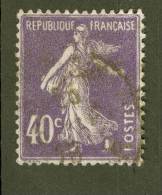 VARIÉTÉS FRANCE  1927 / 31  N° 236 SEMEUSE 40 C  OBLITÉRÉ Spink 1.00 € - Usati