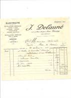 FECAMP-J . DELAUNE- ELECTRICITE-1923 - Elektriciteit En Gas