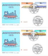 4 Ersttagsbriefe Jugendmarken 1975 (2 Motive) - 1971-1980