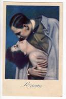 ILLUSTRATORS NANNI COUPLE IN A KISS Nr. 26 A OLD POSTCARD - Nanni