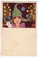 ILLUSTRATORS NANNI GREETINGS LADY TREES BABY Nr. 555/5 OLD POSTCARD - Nanni