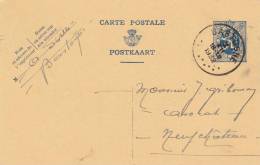 Entier Met Cirkelstempel BASTOGNE - Cartes Postales 1934-1951