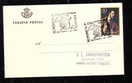 ROMANTAGE A DALI, CACHET ON POSTCARD, 1989, ESPANA - Nationalistische Zensur