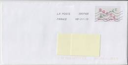 = Pli Emis Avec Faux Entier Bonne Année Lettre Verte Avec Oblitération  08.01.2013 - Pseudo Privé-postwaardestukken