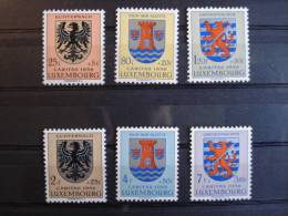 Luxembourg - Blasons (I) - Année 1956 - Y.T. 520/525 - Neufs (**) Mint (MNH). - Neufs