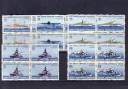 1965 TURKEY 1ST CONGRESS OF TURKISH NAVAL SOCIETY SHIPS BLOCK OF 4 MNH ** - U-Boote