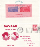 DAVAAR ISLAND 1964 EUROPA DE LUXE MS  FDC - 1964