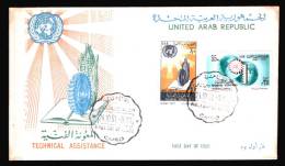 EGYPT / 1961 / UN / TECHNICAL CO-OPERATION / MAP / FDC - Cartas & Documentos