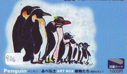 Télécarte Japon  * OISEAU MANCHOT (906) PENGUIN BIRD Japan * Phonecard * PINGUIN - Pingueinos