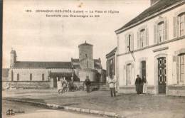 45....LOIRET....GERMIGNY DES PRES.......LA PLACE ET L EGLISE..... EC R ITE.. ‹(•¿• )› - Sonstige & Ohne Zuordnung