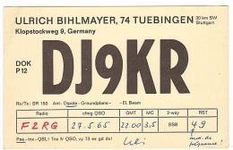 CARTE RADIO QSL - ALLEMAGNE - GERMANY - TUEBINGEN - 1965. - Amateurfunk