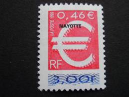 Mayotte 68 ++ MNH, Freimarke: Einführung Des Euro Als Buchwährung. Frankreich MiNr. 3356 Mit Bdr.-Aufdruck. - Ongebruikt