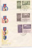 Poland FDC 21-7-1961 Complete Set Of 6 On 3 Covers With Cachet - FDC